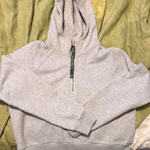 Vuori Light Gray Half-Zip Hoodie